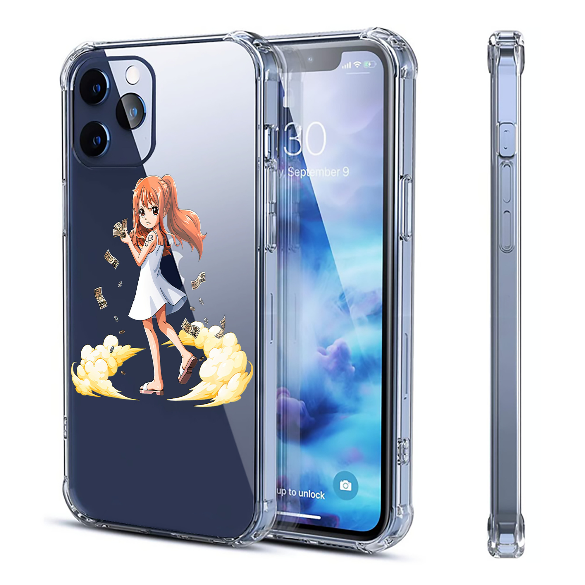 （画像用） ワンピース ナミ ONE PIECE Nami 【iPhone 12シリーズ対応】透明スマホケース（クリアソフトケース）